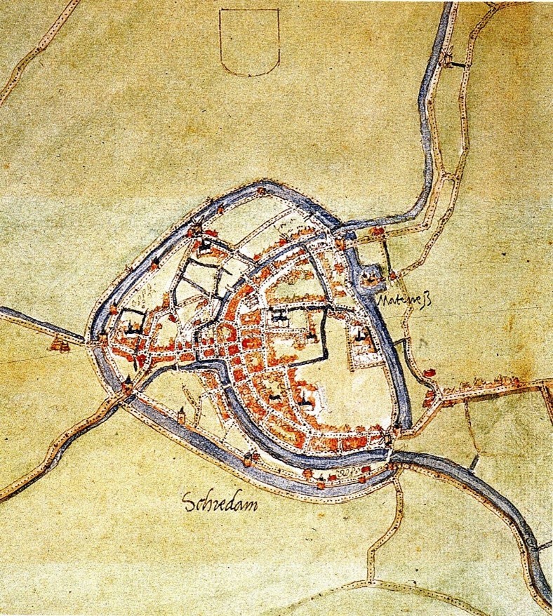 Plattegrond Schiedam Jacob van Deventer