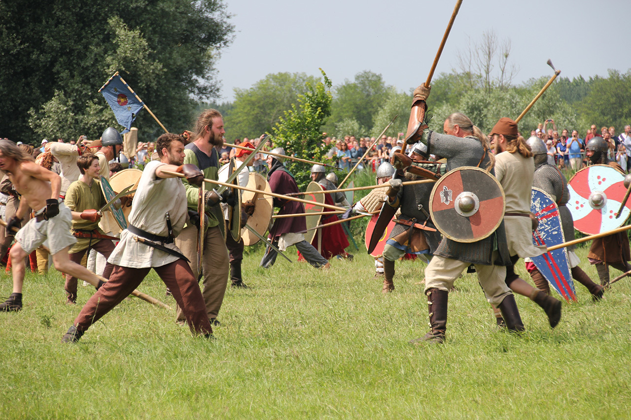 Herdenking van de 'Slag bij Vlaardingen' in 2018. Fotograaf: H. van Wensveen, Collectie Archeologie, bc026_20180610_IMG_0481.