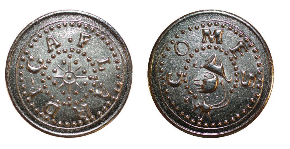 Heruitgave in 2008 van de Vlaardingse munt die gevonden is in Stockholm. Collectie Archeologie Vlaardingen.